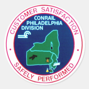 Conrail Eisenbahn Philadelphia Division Runder Aufkleber