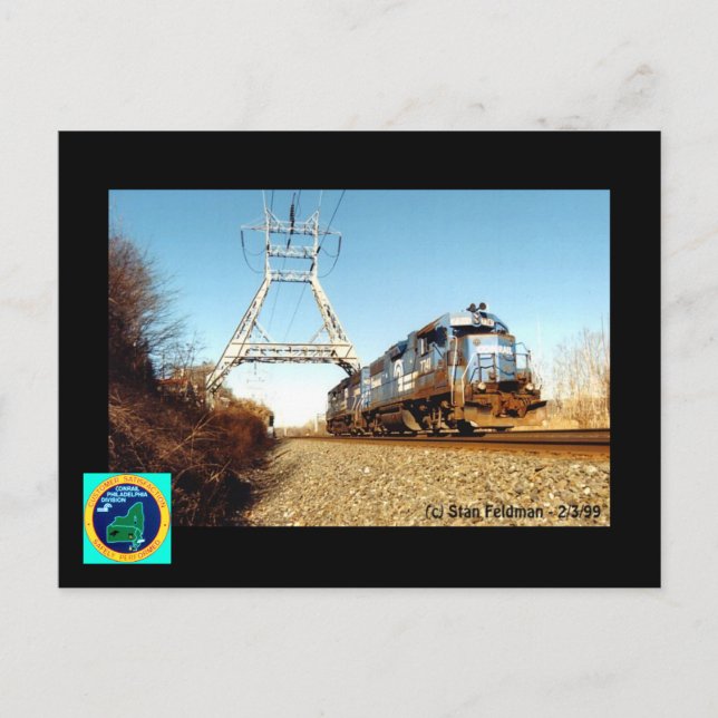 Conrail Motor 7741 in Pencoyd Penna. Postkarte (Vorderseite)