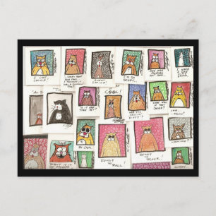 Conroys Katzen-Cartoons Postkarte