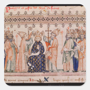 Consecration Philippe III le Hardi King Quadratischer Aufkleber