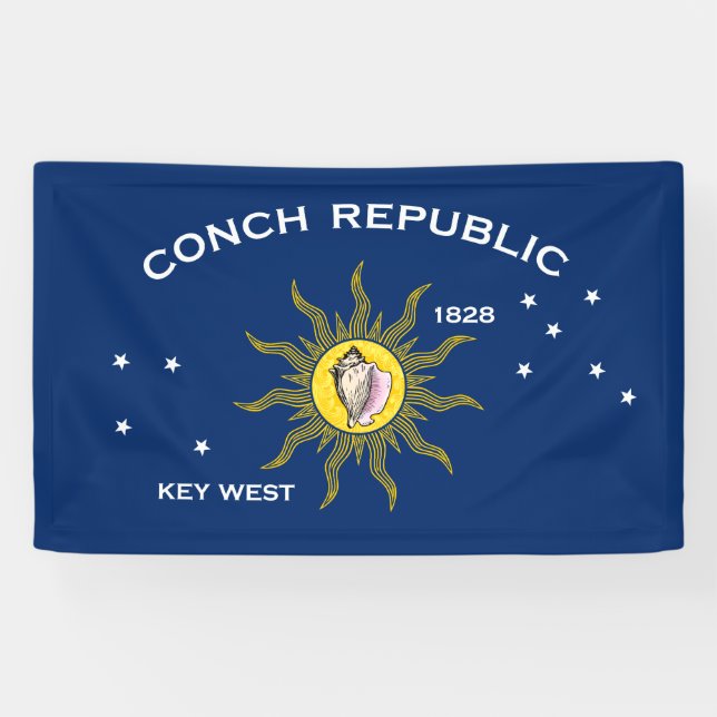 Conseil Republic Flag Key West Florida Banner (Horizontal)