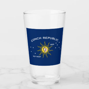 Conseil Republic Flag Key West Florida Glas