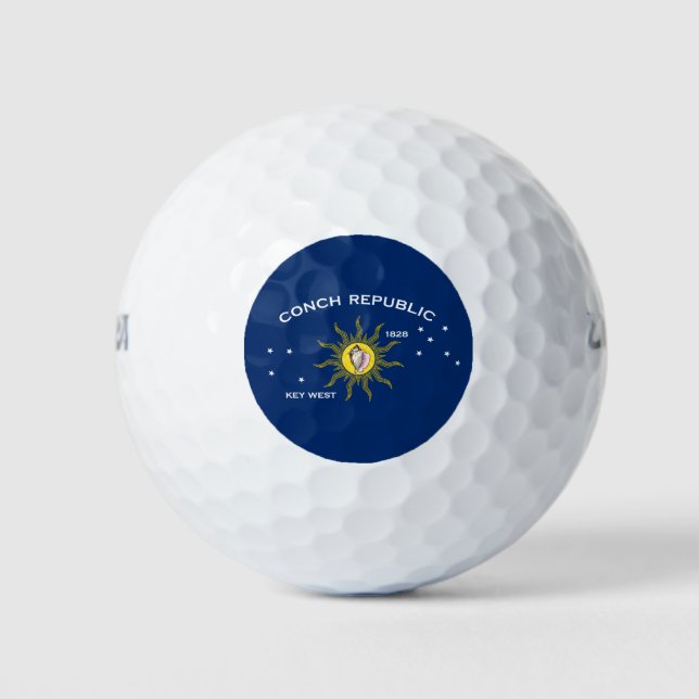 Conseil Republic Flag Key West Florida Golfball (Vorderseite)