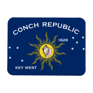 Conseil Republic Flag Key West Florida Magnet