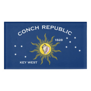 Conseil Republic Flag Key West Florida Namenschild