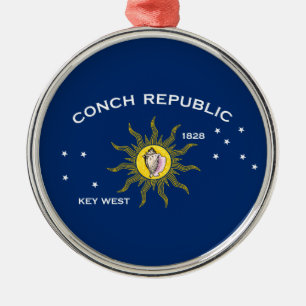 Conseil Republic Flag Key West Florida Ornament Aus Metall