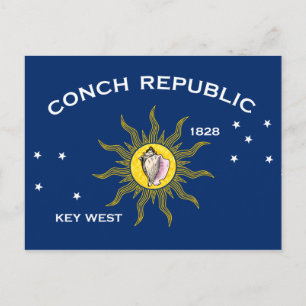 Conseil Republic Flag Key West Florida Postkarte