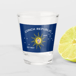 Conseil Republic Flag Key West Florida Schnapsglas
