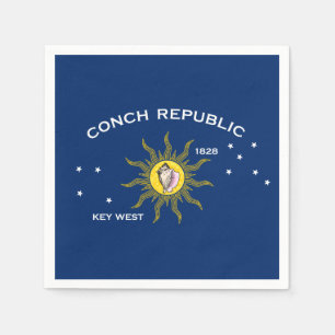 Conseil Republic Flag Key West Florida Serviette