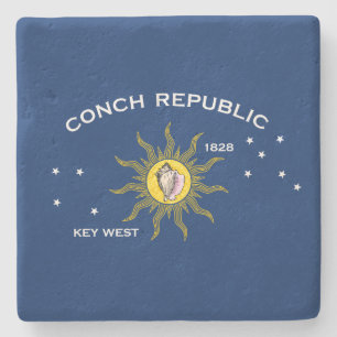 Conseil Republic Flag Key West Florida Steinuntersetzer