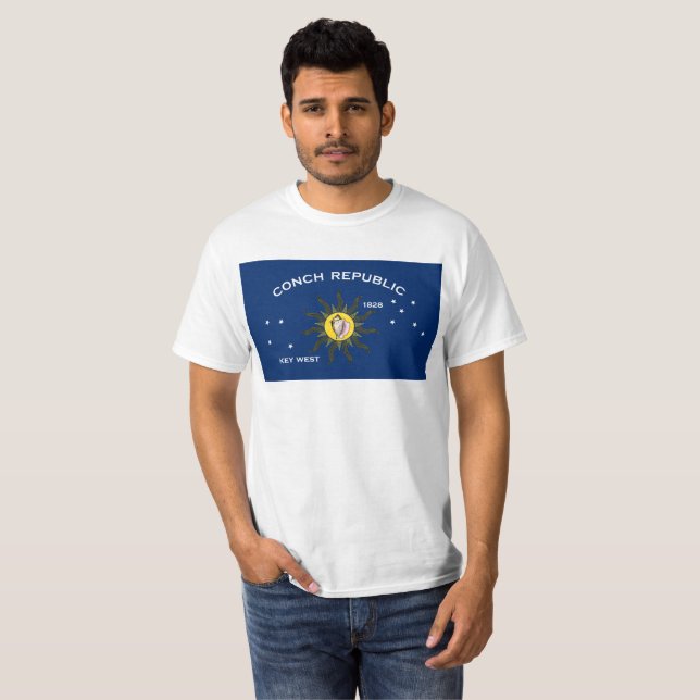 Conseil Republic Flag Key West Florida T-Shirt (Vorne ganz)