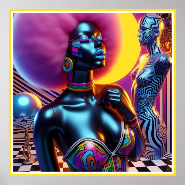 Consensual Sentry Ken Gage Fantasy Vaporwave Poster (Vorne)