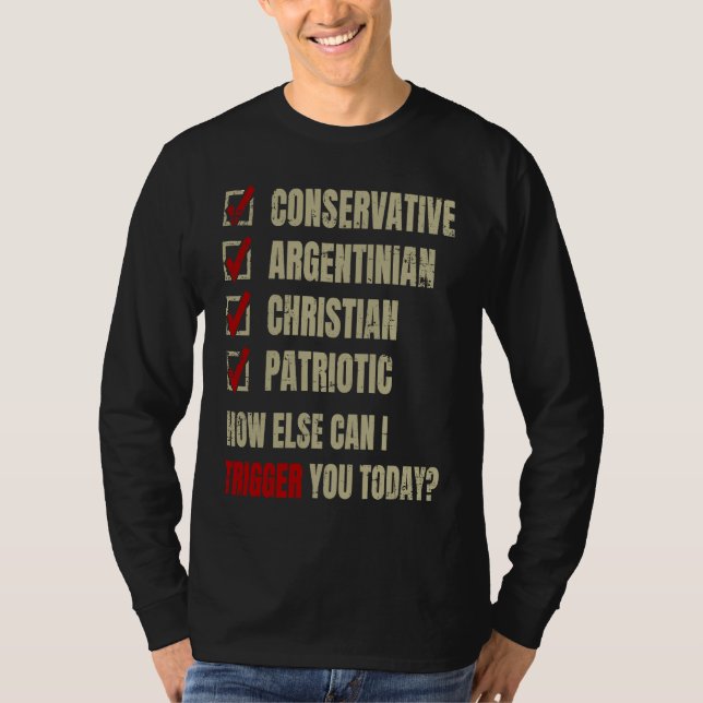 Conservative Argentinian Christian Patriotic T-Shirt (Vorderseite)