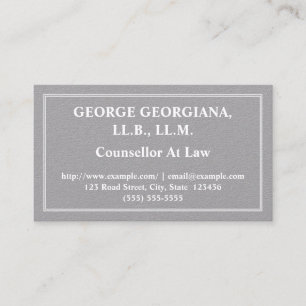 Conservative Counselor at Law Business Card Visitenkarte
