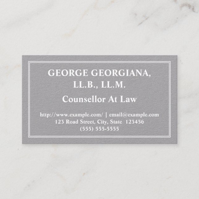 Conservative Counselor at Law Business Card Visitenkarte (Vorderseite)