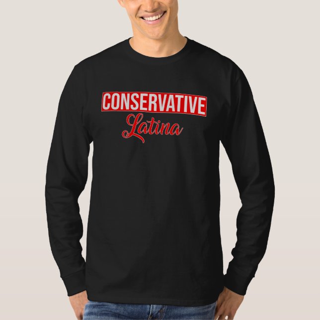 Conservative Latina Proud Hispanic Republican Amer T-Shirt (Vorderseite)