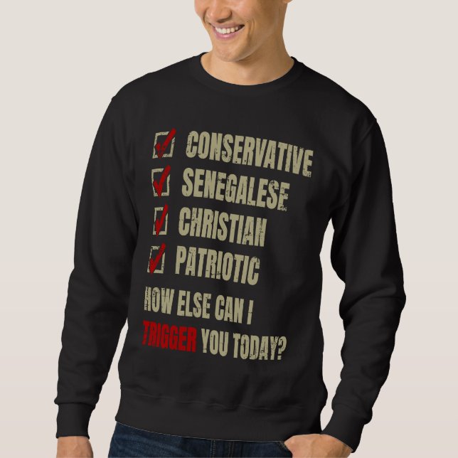 Conservative Senegalese Christian Patriotic Sweatshirt (Vorderseite)