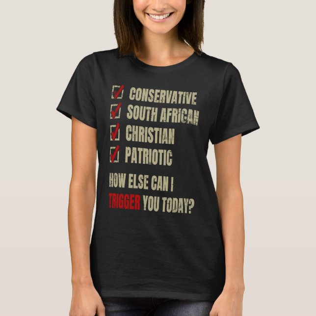 Conservative South African Christian Patriotic T-Shirt (Vorderseite)