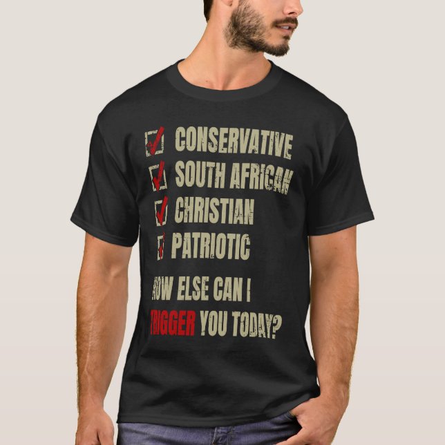 Conservative South African Christian Patriotic T-Shirt (Vorderseite)