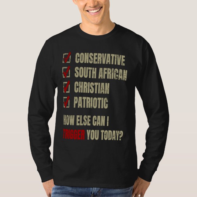 Conservative South African Christian Patriotic T-Shirt (Vorderseite)