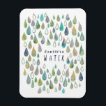 CONSERVE WASSER Protect Planet Gerettet Earth Kitc Magnet<br><div class="desc">Karo aus dieser sinnvollen Kunst,  die von mir für Sie gemacht wurde! Sie können Ihren eigenen Text hinzufügen oder die Farben ändern. Besuchen Sie meinen Shop für mehr!</div>