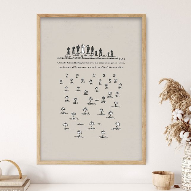 Consider the Lilies, Matthew 6_28, BibleSketches,  Poster (Von Creator hochgeladen)