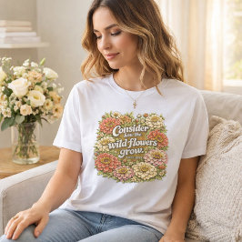 Consider the Wildflowers Vintage Retro Floral Tri-Blend Shirt