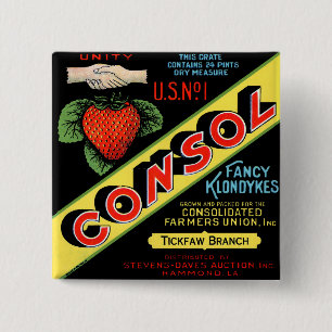 Consol Extravagant Klondykes Erdbeeren Button