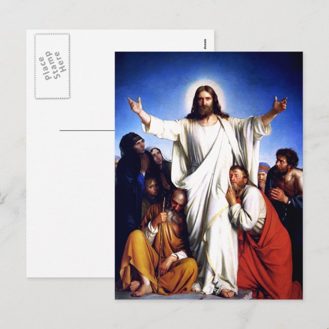 "Consolator" Gemälde. Fine Art Oaster Postkarten (Vorne/Hinten)