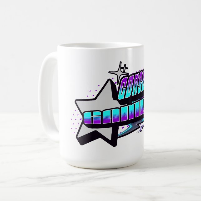 CONSOLE GAMER Y2K STYLE KAFFEETASSE (Vorderseite Links)
