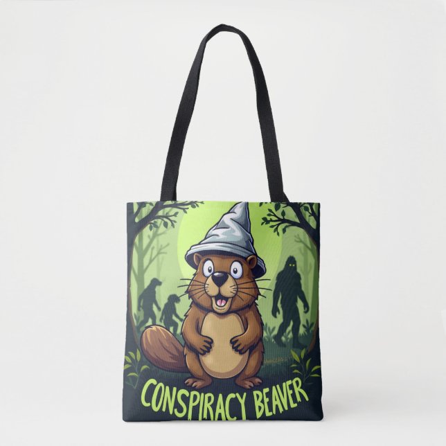 Conspiracy Beaver Wird Funny Cryptid Hunter (Vorderseite)