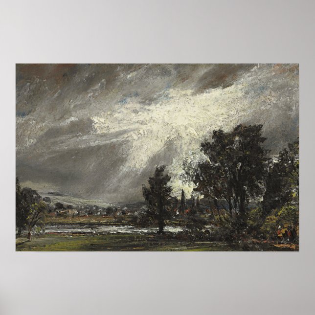 Constable - Blick auf Salisbury Poster (Vorne)