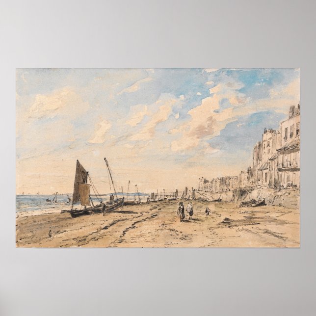 Constable - Brighton Beach Looking West Poster (Vorne)