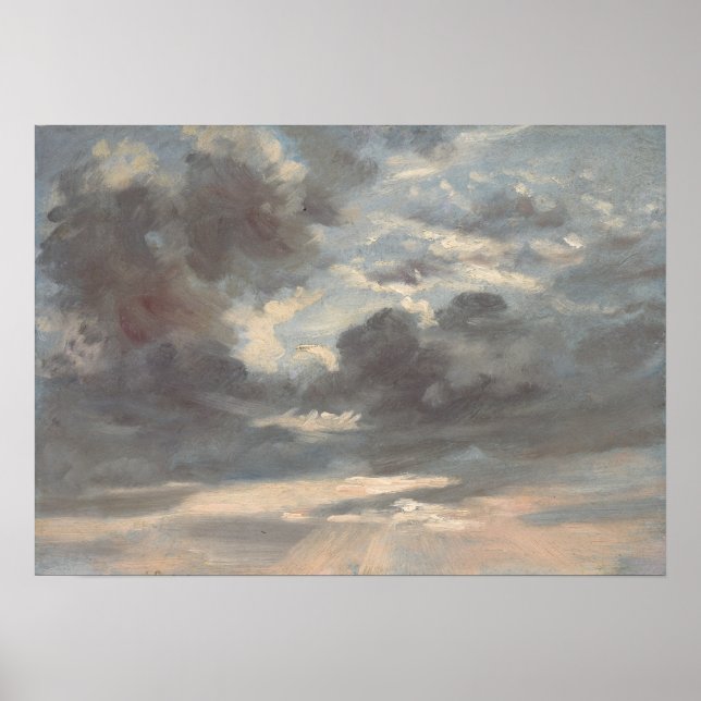 Constable - Cloud Study Stormy Sunset Poster (Vorne)