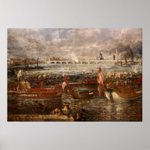 Constable - Die Eröffnung der Waterloo Bridge Poster