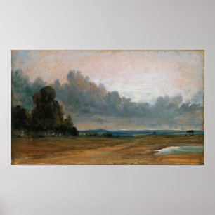 Constable - Ein Blick auf die Hampstead Heath mit  Poster