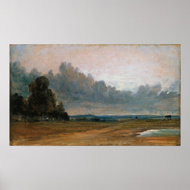 Constable - Ein Blick auf die Hampstead Heath mit  Poster (Vorne)