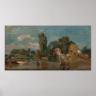 Constable - Flatford-Mühle Poster