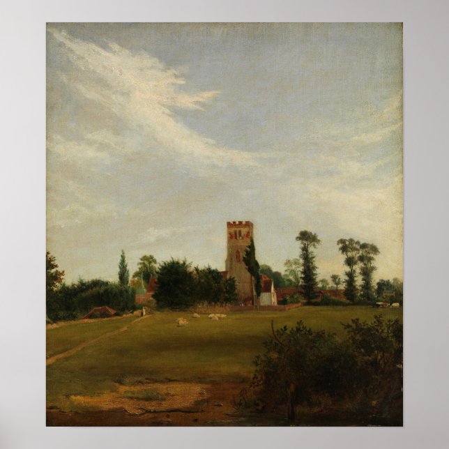 Constable - Kirche Tottenham 1830 Poster (Vorne)