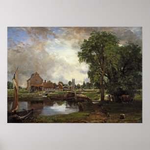 Constable - Schleuse Dedham und Mill 1820 Poster