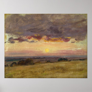 Constable - Sommerabend mit Gewitterwolken Poster