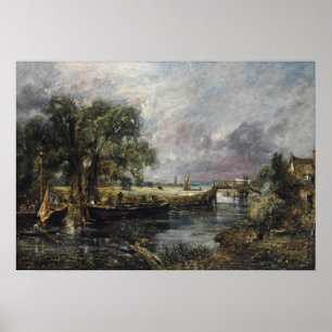 Constable - View on Stour in der Nähe von Dedham Poster