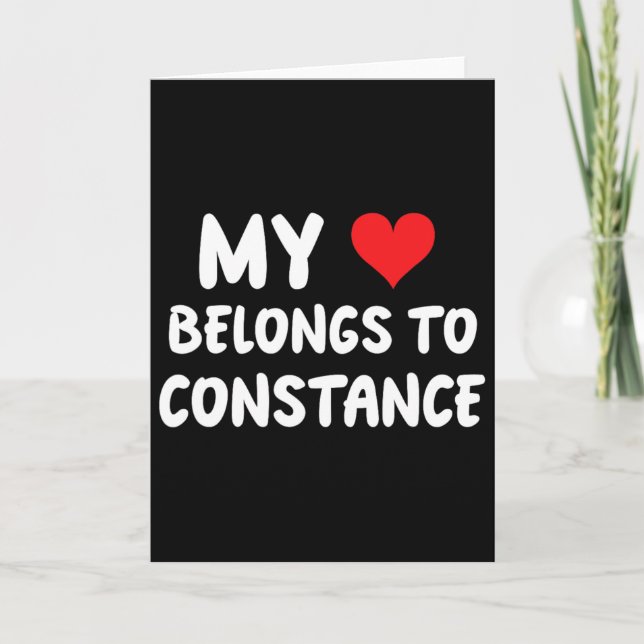 Constance - Mein Herz gehört Constance - Liebe  Karte (Vorderseite)