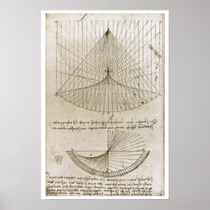 Constant & Parabolic Krümmungen, Leonardo da Vinci Poster