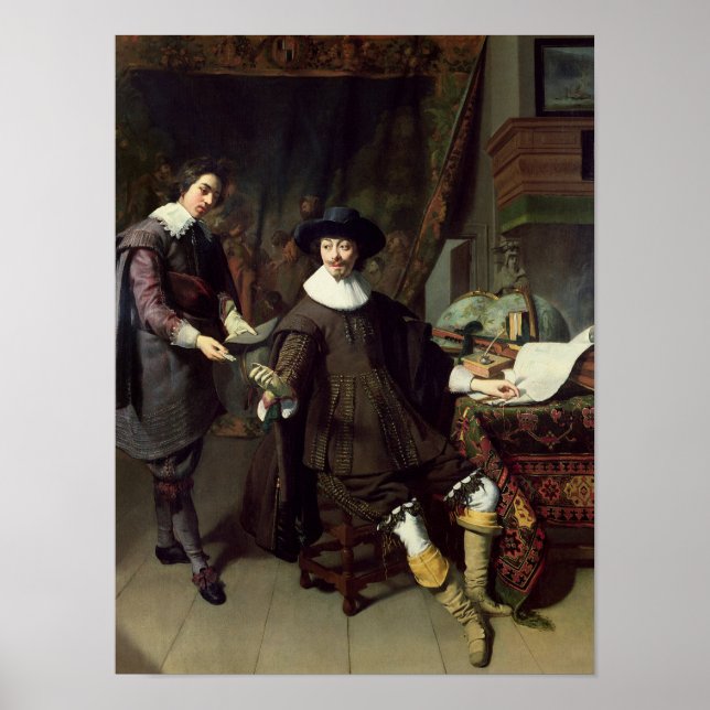 Constantijn Huygens und sein Mitarbeiter, 1627 Poster (Vorne)