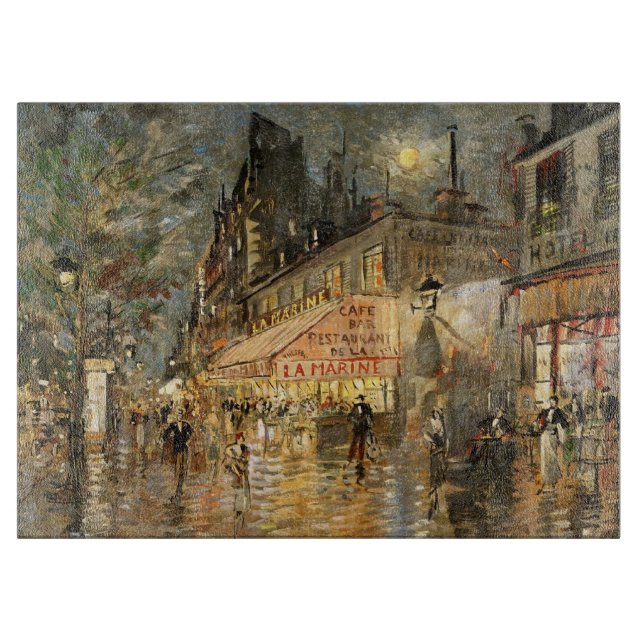 Constantin Korovin: Café-La-Marinesoldat, Paris Schneidebrett (Vorderseite)