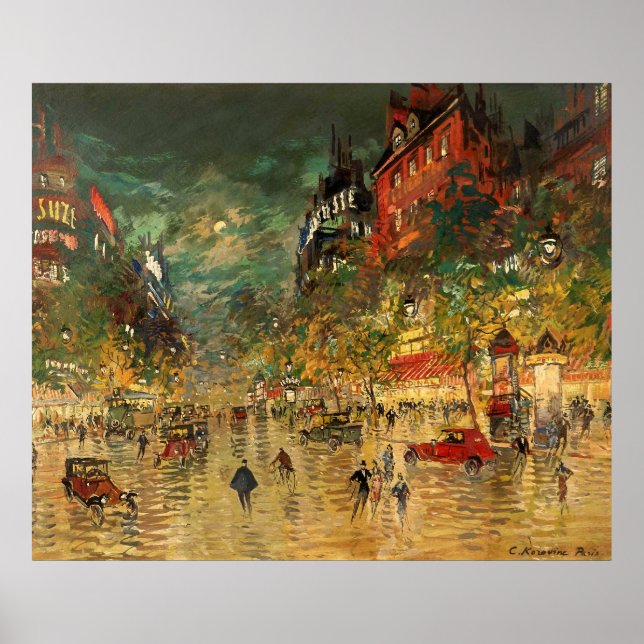 Constantin Korovin: Paris am Abend Poster (Vorne)