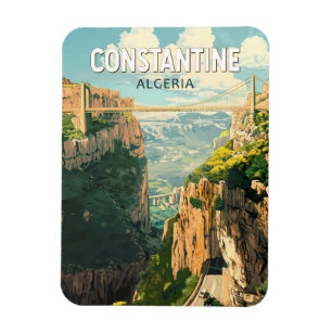 Constantine Algerien Reise Kunst Vintage Magnet