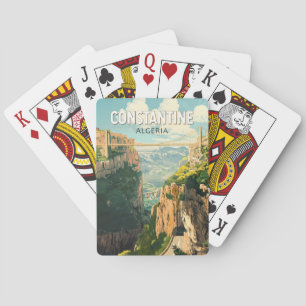 Constantine Algerien Reise Kunst Vintage Spielkarten