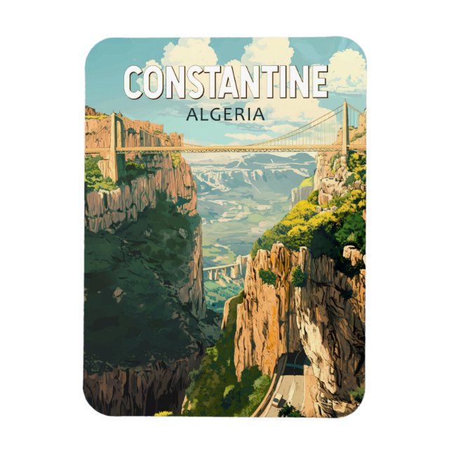 Constantine Algerien Reisen Kunst Vintag Magnet (Vertikal)